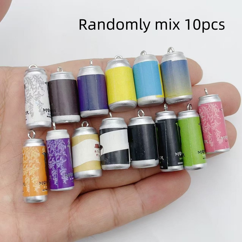 Jewelry Making Earrings - 10Pcs Mini Simulation Beverage Can Resin