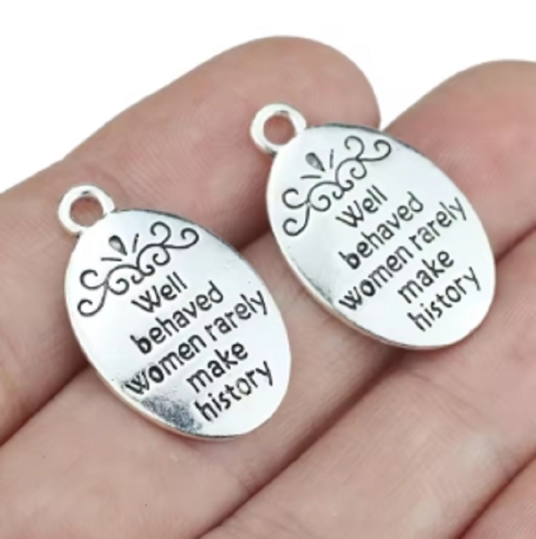 Jewelry Making History - 10 Pcs/Lot Oval Antique Silver Plated