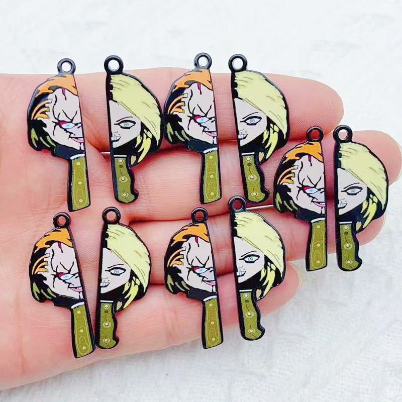Jewelry Making Jewelry - 10pcs cartoon clown funny couple single-sided