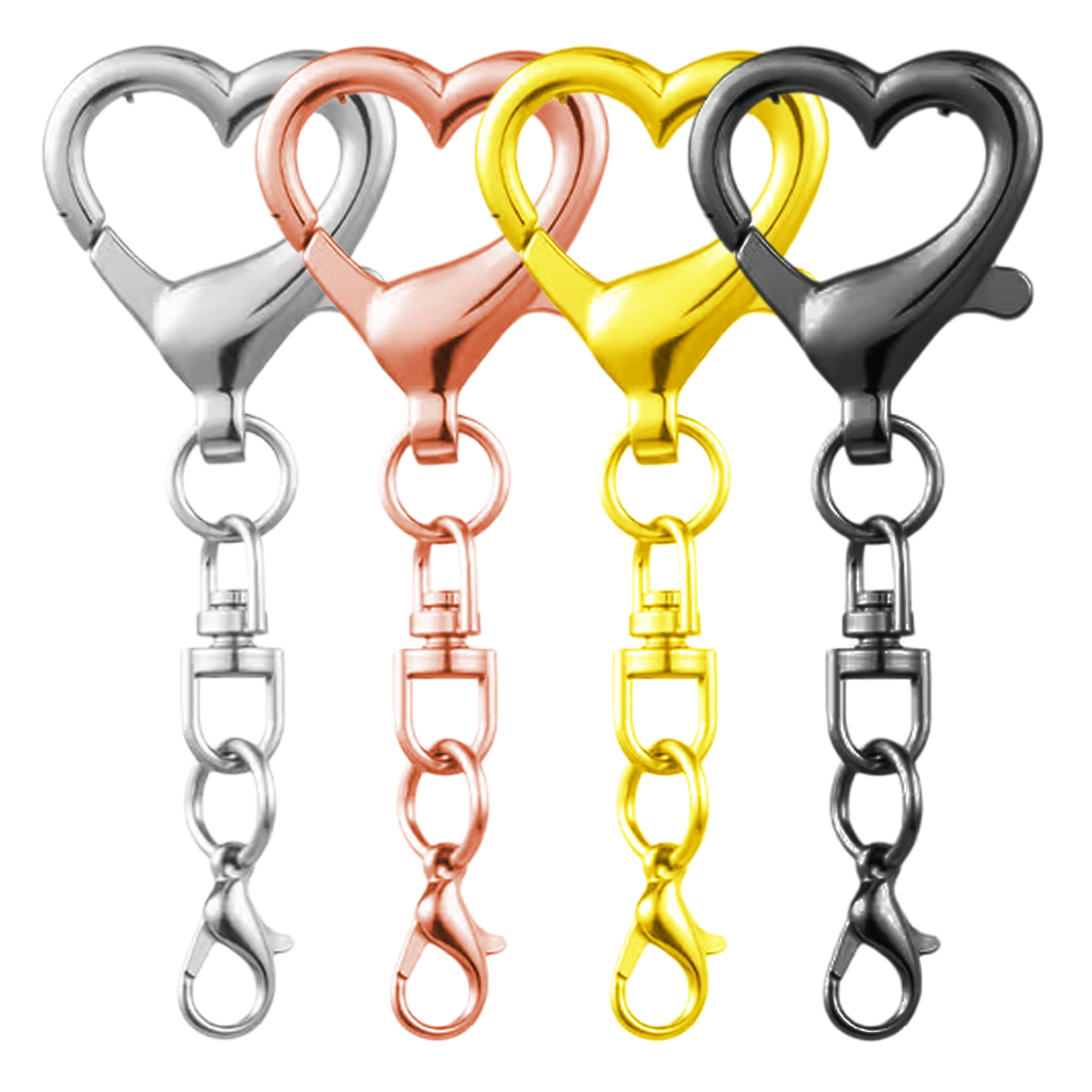 Jewelry Making Necklaces - 5/15/30Pcs Heart Shaped Swivel Clasp Spring