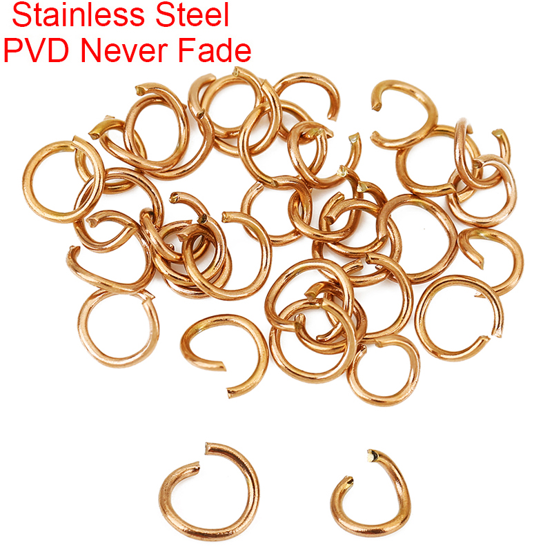 Jewelry Making Looper Tool - 100pcs Rose Gold Plated Stainless Steel