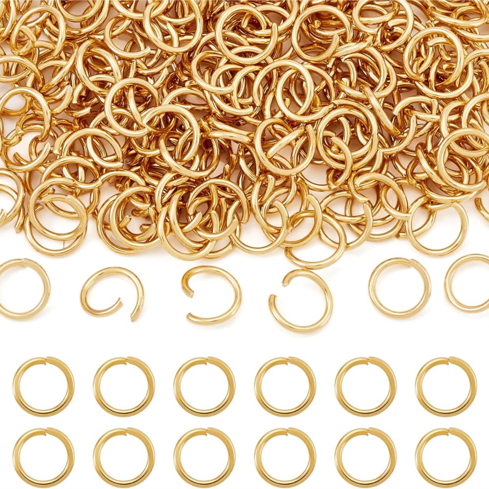 Jewelry Making Supplies Wholesale - 200/400Pcs Metal Gold Color Open Jump