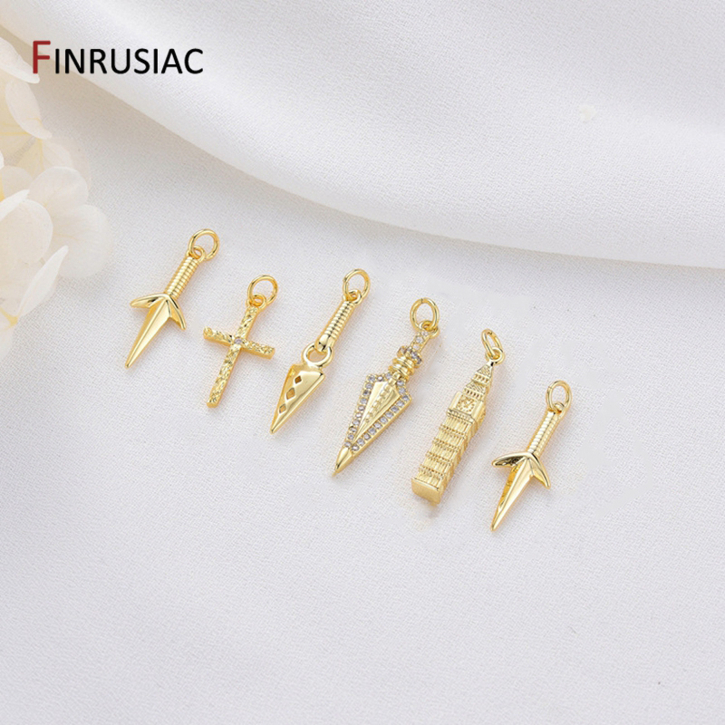 Jewelry Making In London - 14K Gold Plated Brass Cross/London Monument