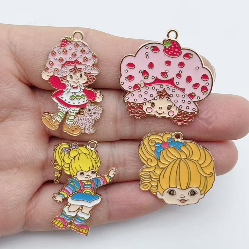 Jewelry Making Earrings - 10pcs Cute Little Girl Enamel Metal