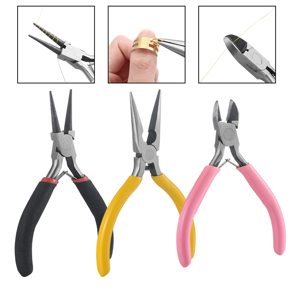 Jewelry Making Needle Nose Pliers - 3pcs/Set 3 Styles Jewelry Pliers Tools