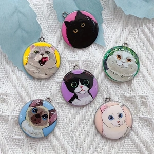 10pcs cartoon animal cat ename - Jewelry Making Earrings review and price