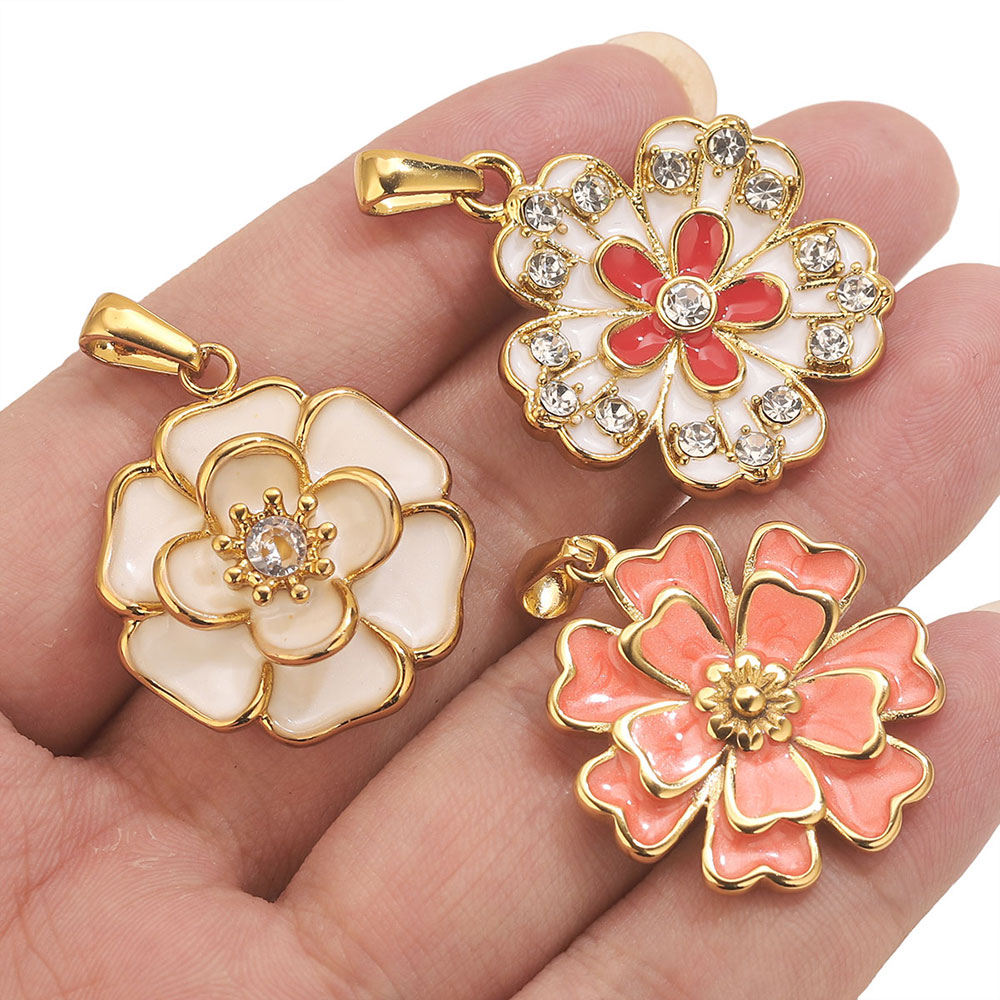 2PCS Stainless Steel Enamel La - Jewelry Making Supplies Wholesale review and price