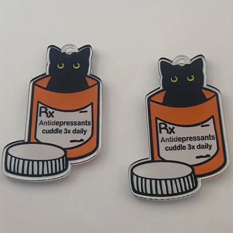10pcs acrylic medicine cat pen - Jewelry Making Earrings review and price