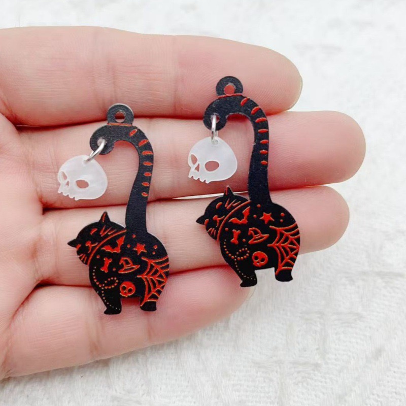 10pcs Halloween Acrylic Ghost  - Jewelry Making Earrings review and price