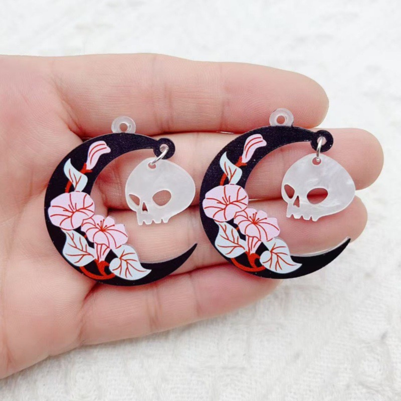 10pcs Halloween Acrylic Ghost  - Jewelry Making Earrings review and price