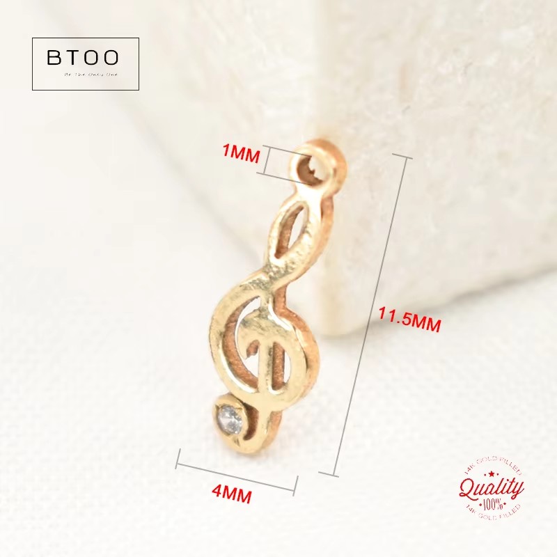 14K Gold Filled Musical Note C - Jewelry Making Notes review and price