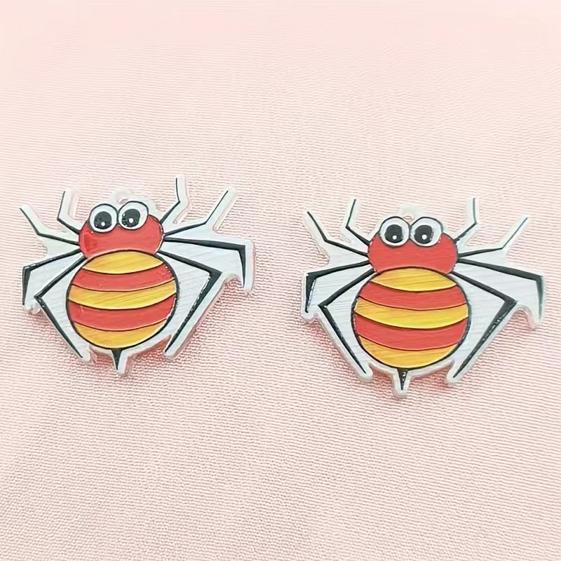 10pcs acrylic Halloween spider - Jewelry Making Earrings review and price