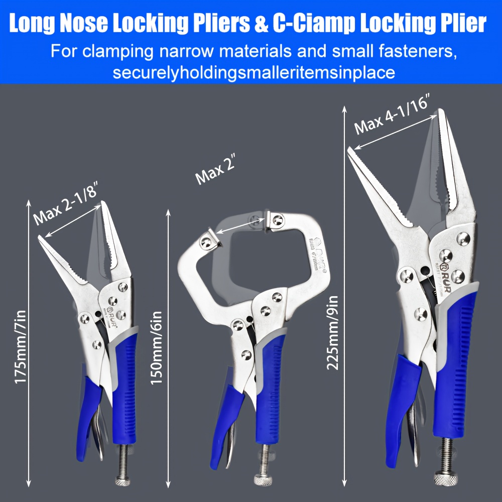 Tools Set 6pcs Locking Pliers  - Jewelry Making Needle Nose Pliers review and price