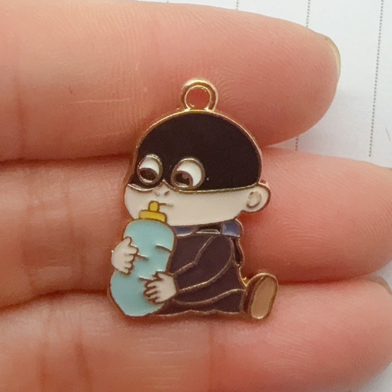 10pcs alloy drip oil cartoon p - Jewelry Making Earrings review and price