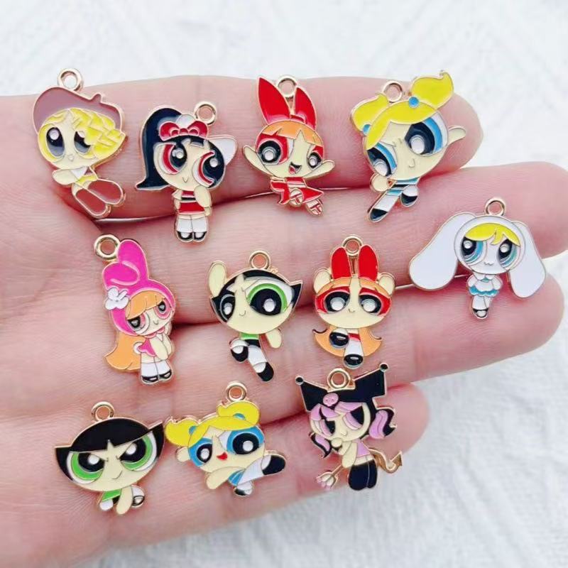 10pcs Alloy Oil-Dripping Carto - Jewelry Making Earrings review and price