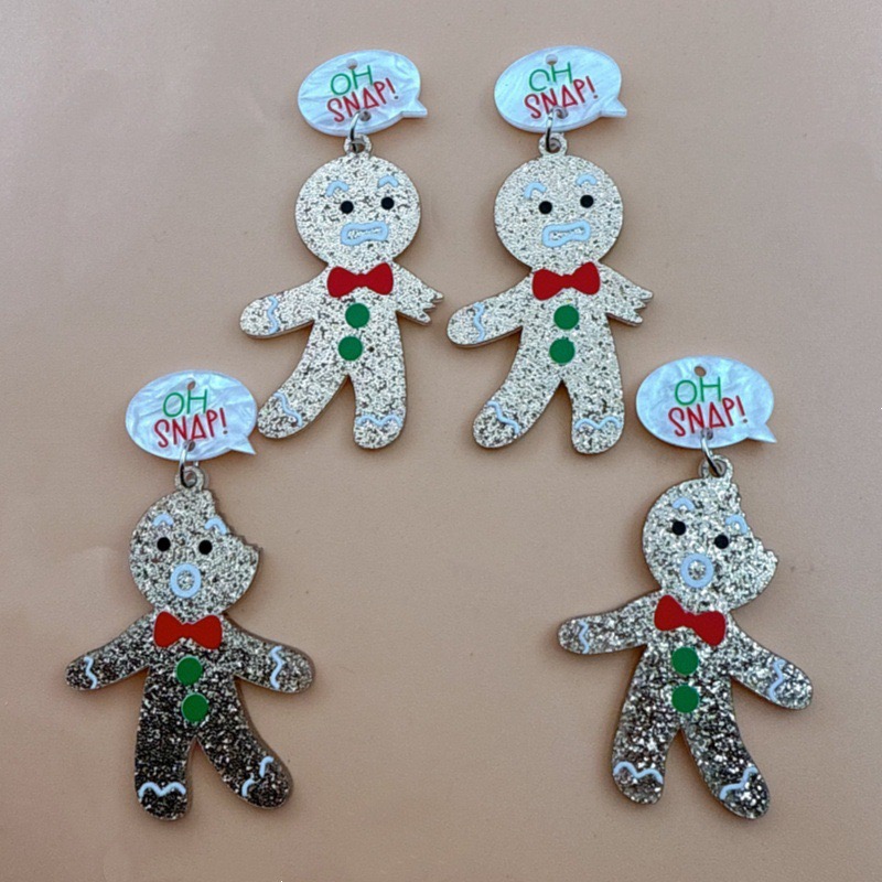 10pcs Cute Christmas Gingerbre - Jewelry Making Earrings review and price