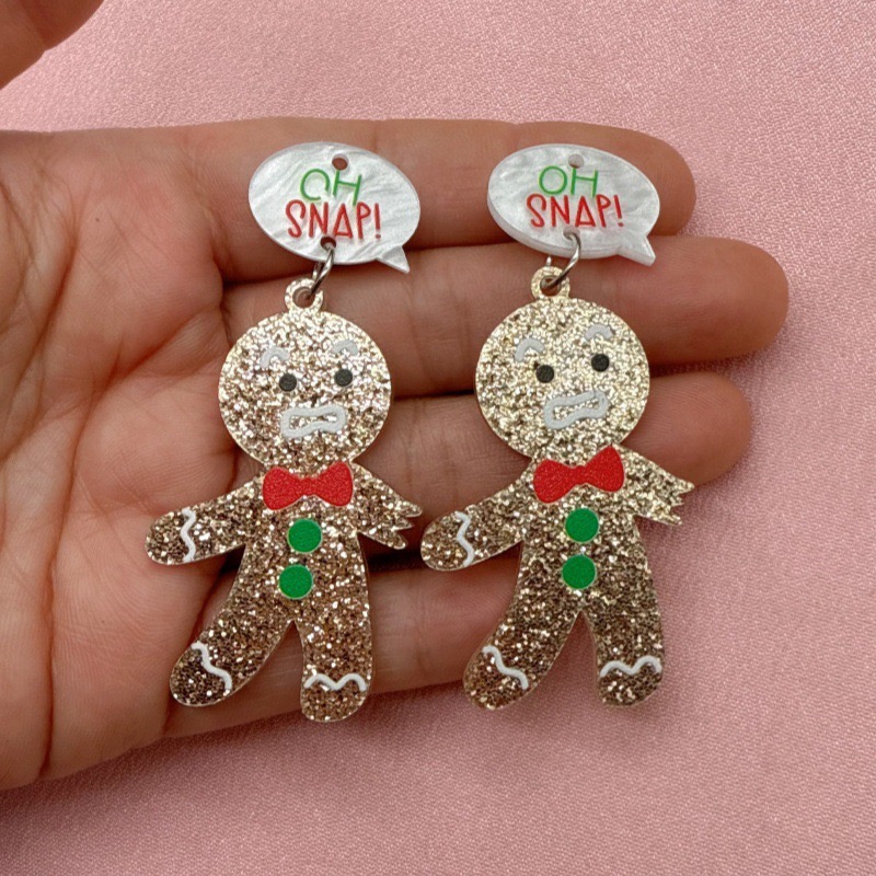 10pcs Cute Christmas Gingerbre - Jewelry Making Earrings review and price