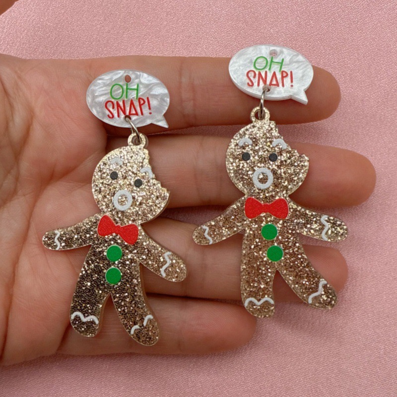 10pcs Cute Christmas Gingerbre - Jewelry Making Earrings review and price
