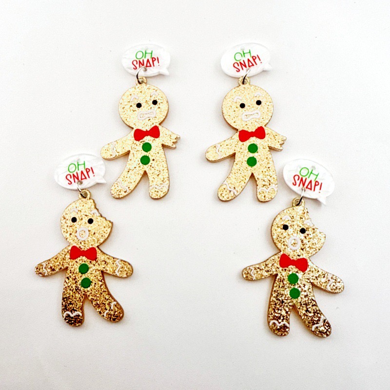 10pcs Cute Christmas Gingerbre - Jewelry Making Earrings review and price