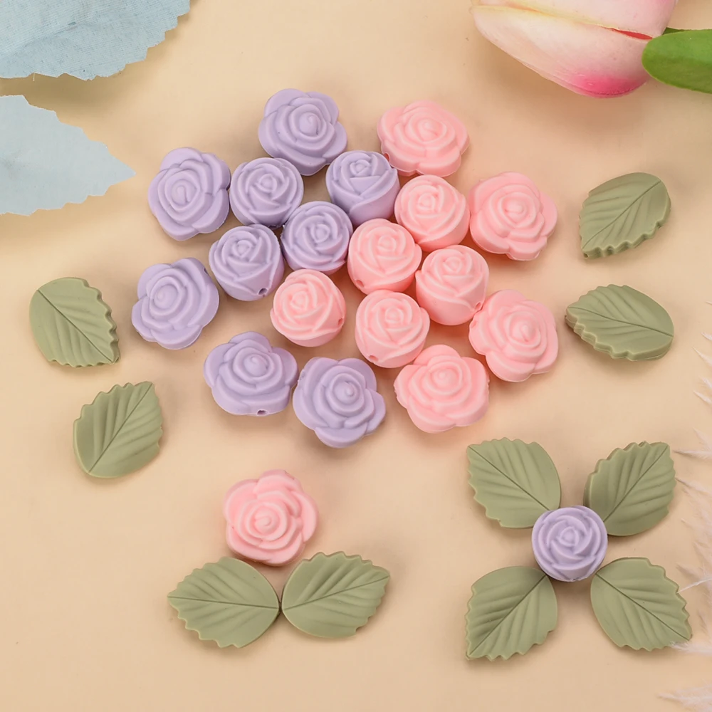 LOFCA 30Pcs Rose Silicone Bead - Jewelry Making 3 Year Old review and price
