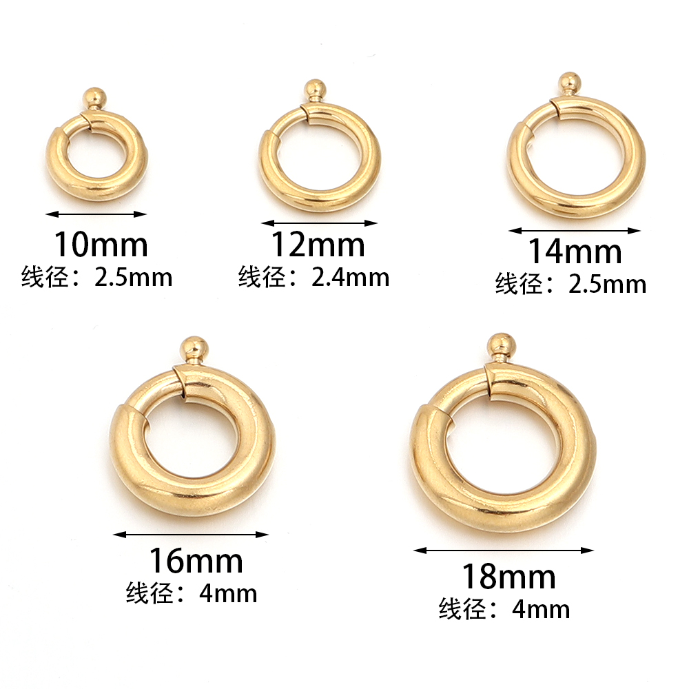 2pcs Stainless Steel Spring Cl - Jewelry Making Basics review and price