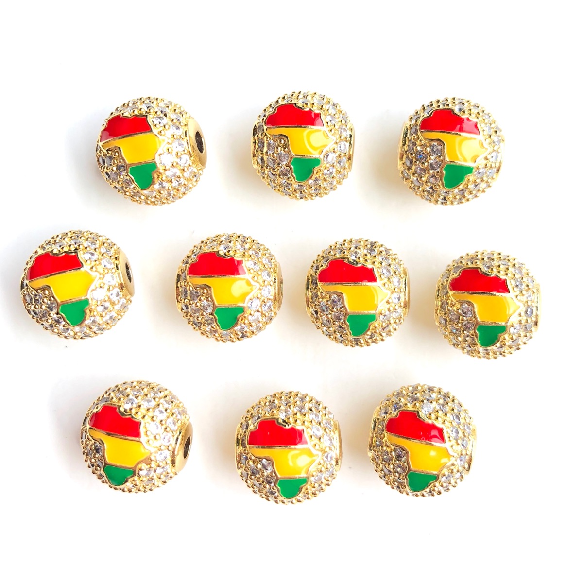 6pcs 12mm Red Yellow Green Ene - Jewelry Making History review and price