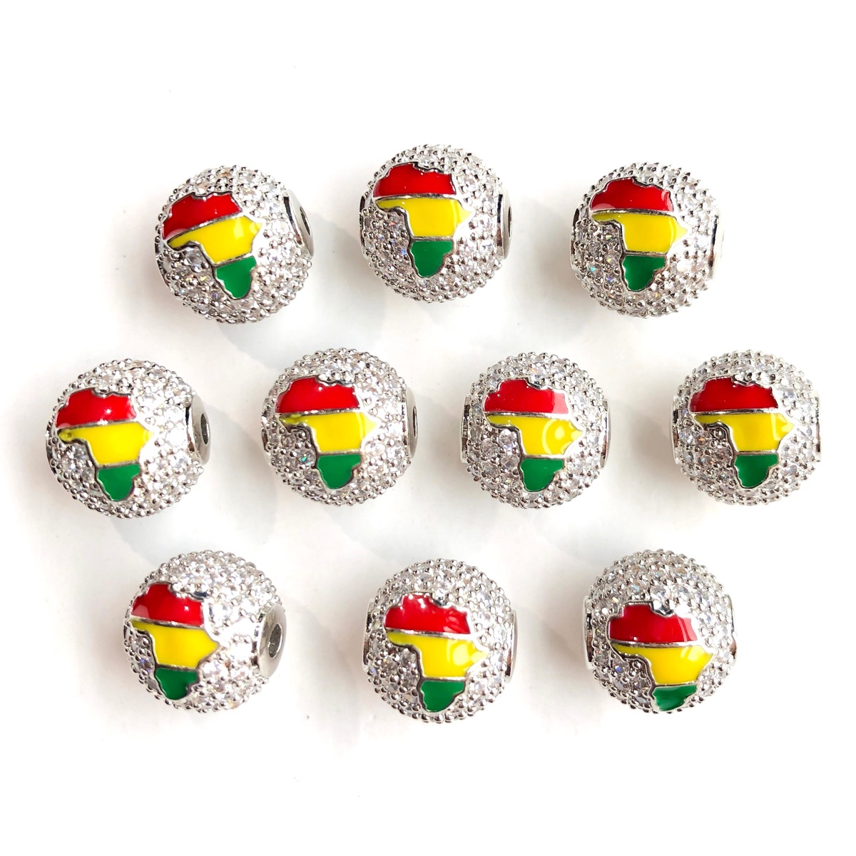 6pcs 12mm Red Yellow Green Ene - Jewelry Making History review and price