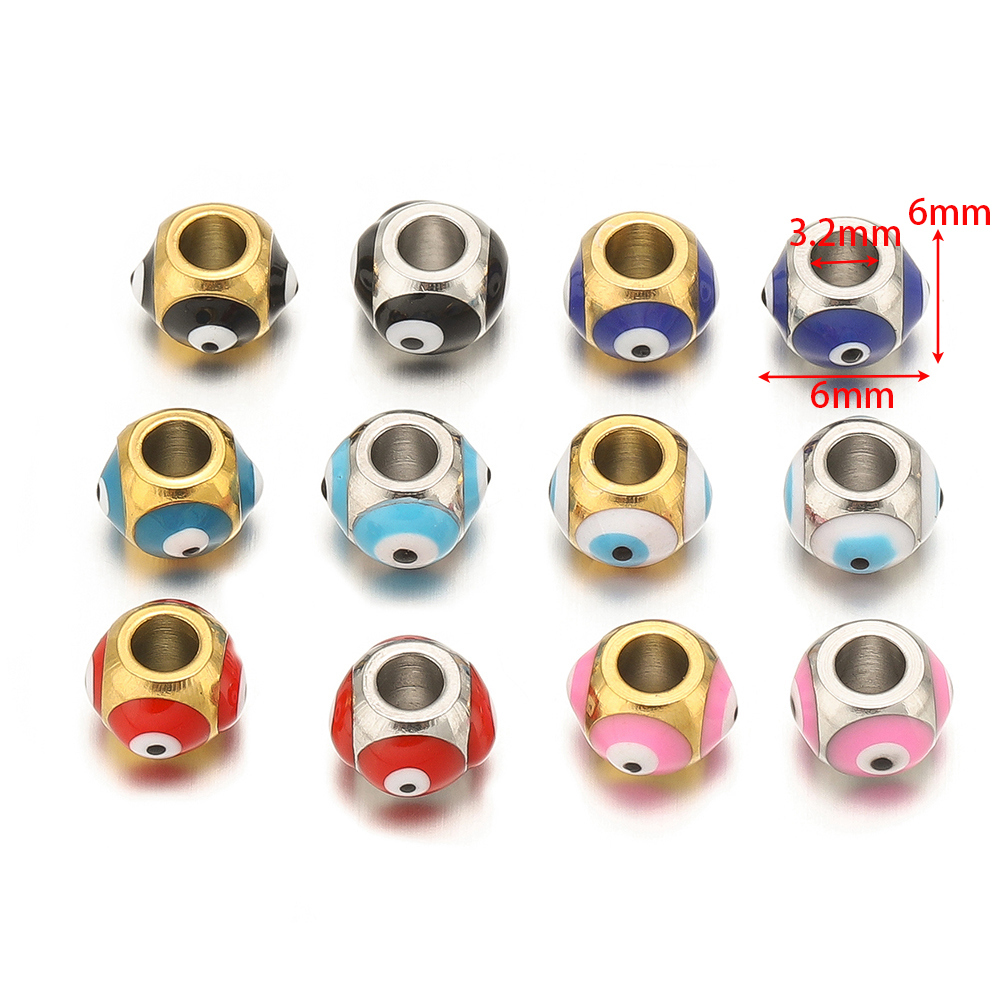 10pcs Stainless Steel 6mm Enam - Jewelry Making Supplies Wholesale review and price