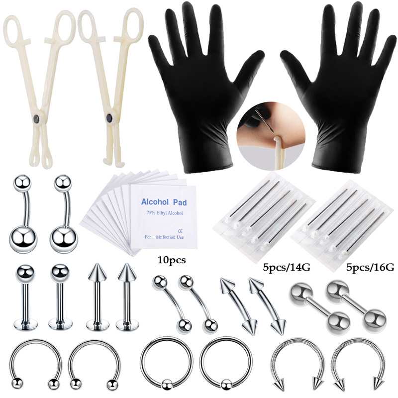 42pcs/set Body Piercing Tool K - Jewelry Making Needle Nose Pliers review and price