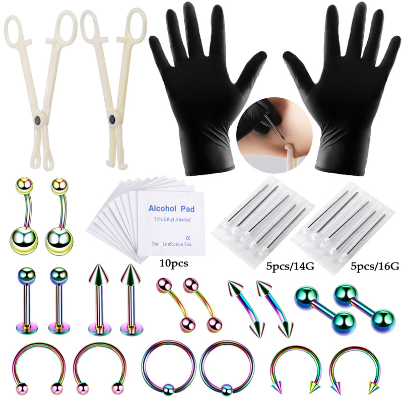 42pcs/set Body Piercing Tool K - Jewelry Making Needle Nose Pliers review and price