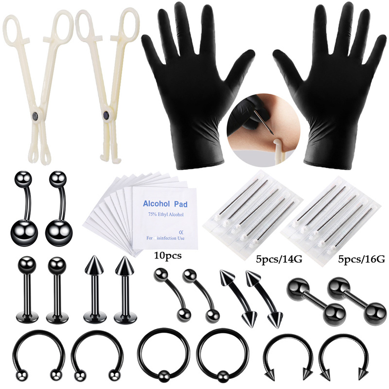 42pcs/set Body Piercing Tool K - Jewelry Making Needle Nose Pliers review and price