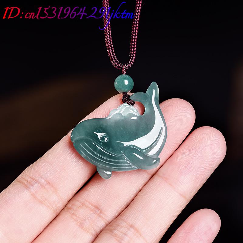Natural Burmese Jadeite Whale  - Jewelry Making Necklaces review and price