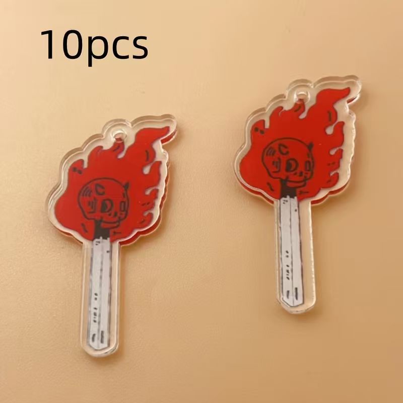 10pcs acrylic skull pendant, D - Jewelry Making Earrings review and price