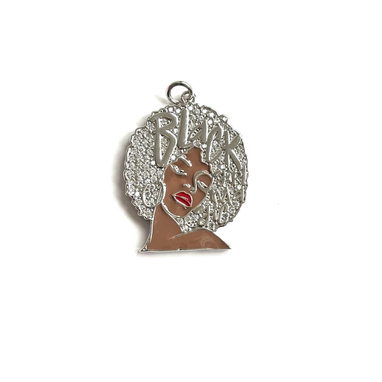 5Pcs Zirconia Paved Black Girl - Jewelry Making History review and price