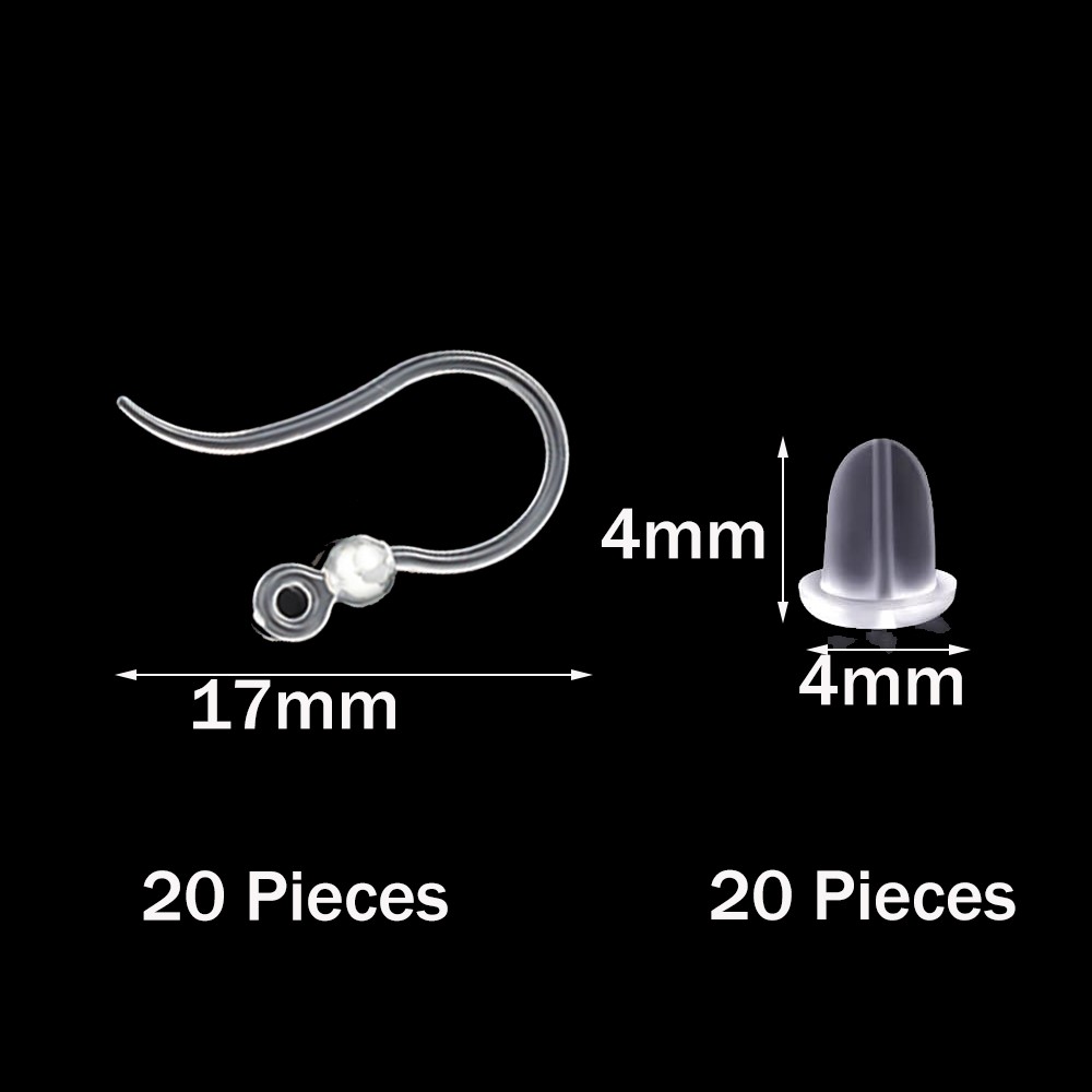 40pcs Clear Plastic Earring Ho - Jewelry Making Essentials review and price