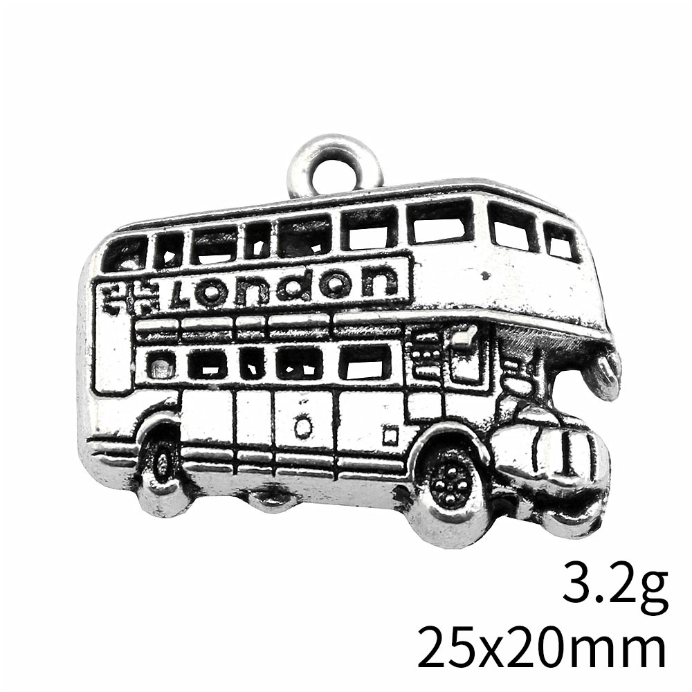 IFOCUS 10pcs/Lot London Bus Ch - Jewelry Making In London review and price