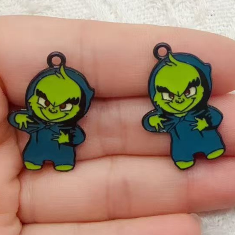 10pcs alloy drip oil cartoon C - Jewelry Making Earrings review and price