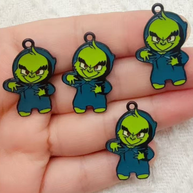 10pcs alloy drip oil cartoon C - Jewelry Making Earrings review and price