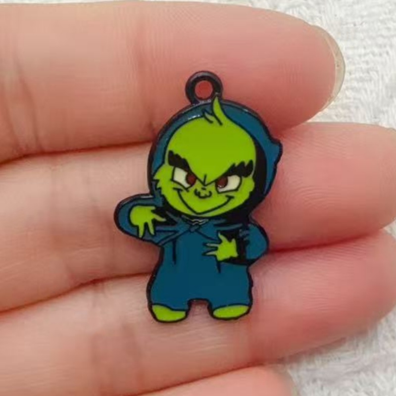 10pcs alloy drip oil cartoon C - Jewelry Making Earrings review and price