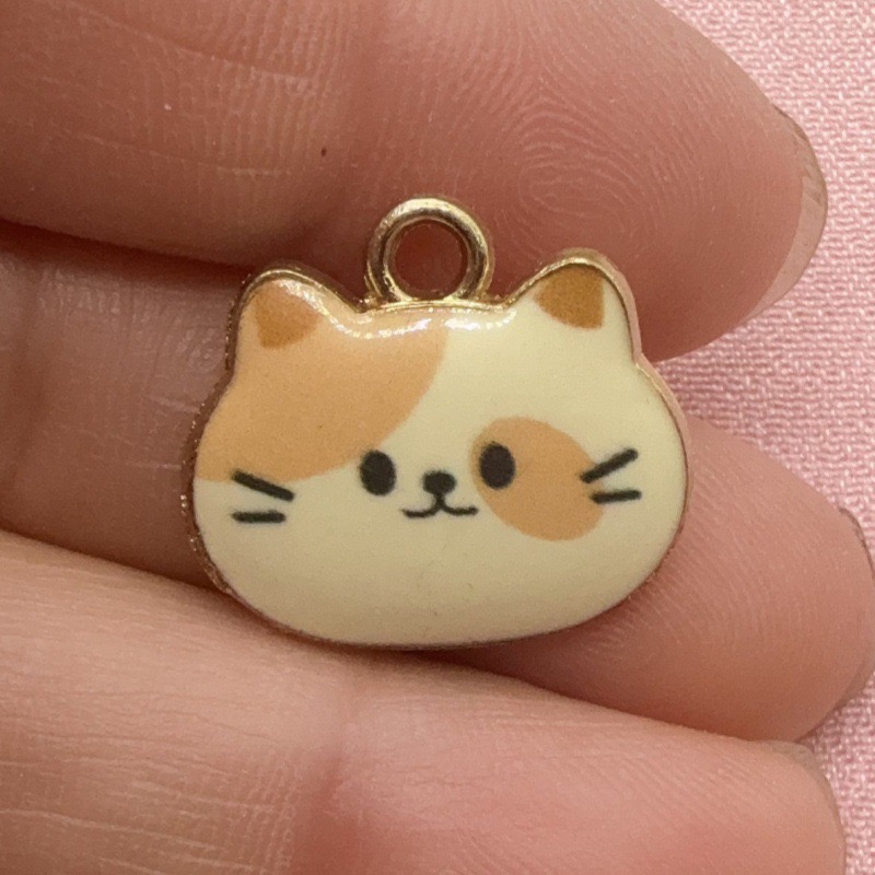 12pcs Printed Cat Head Alloy D - Jewelry Making Earrings review and price