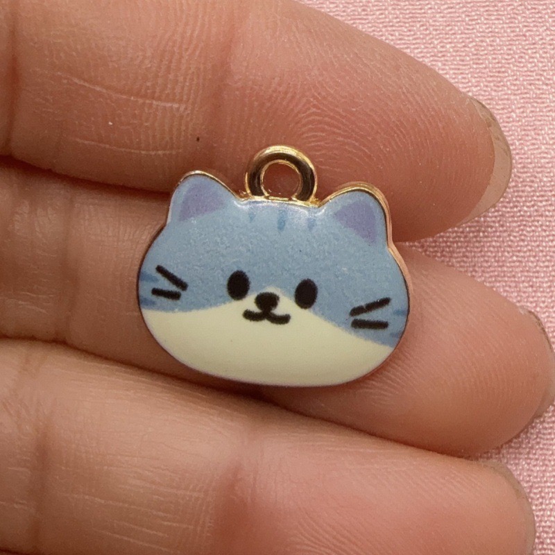 12pcs Printed Cat Head Alloy D - Jewelry Making Earrings review and price