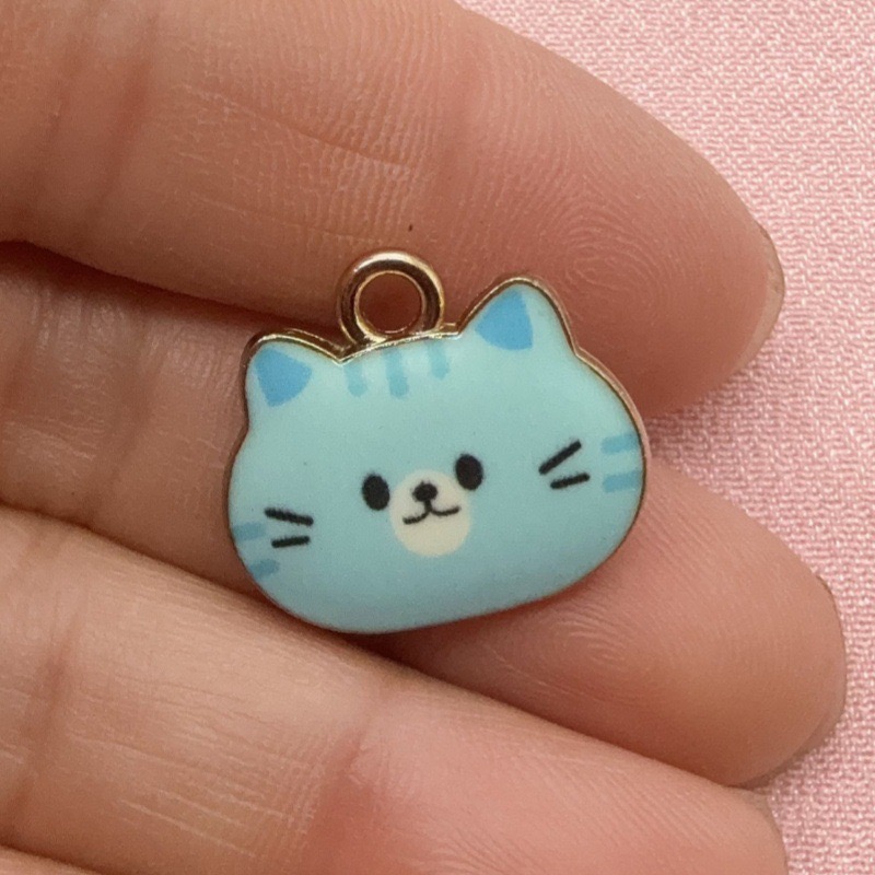 12pcs Printed Cat Head Alloy D - Jewelry Making Earrings review and price