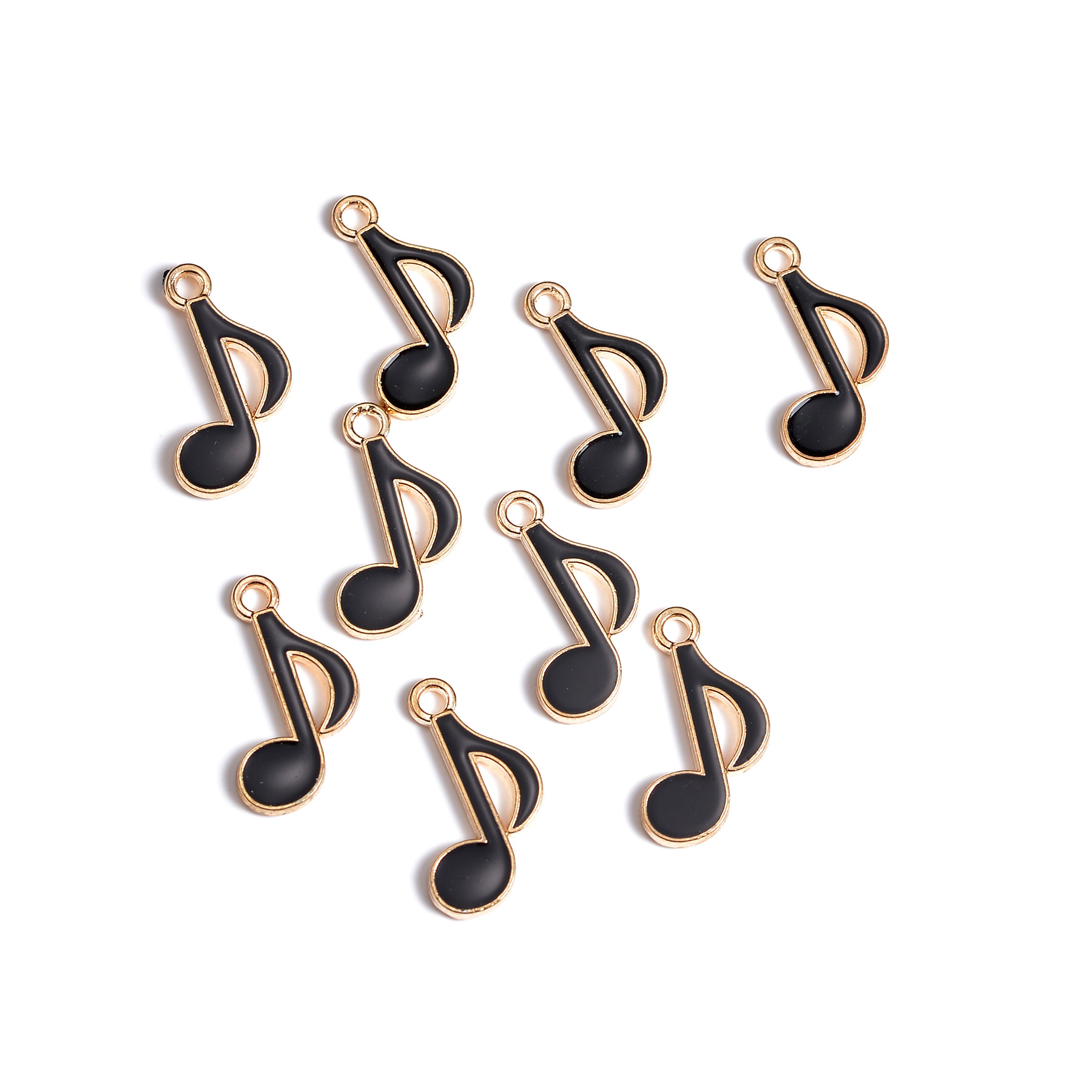 50pcs 12x20mm Cute Enamel Musi - Jewelry Making Notes review and price