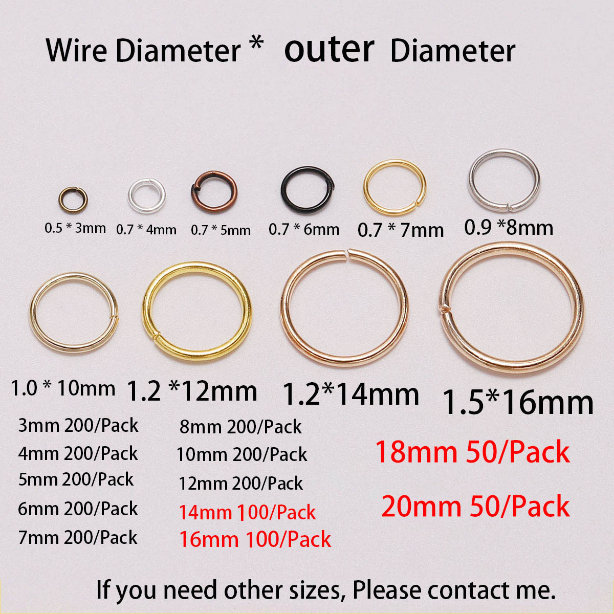 50/100/200pcs 3-20 mm Multi Si - Jewelry Making Supplies Wholesale review and price