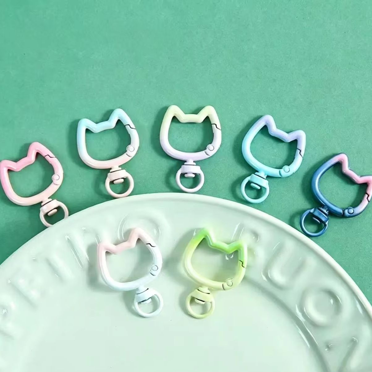 5-10PCS Gradient Cute Cat Clas - Jewelry Making Essentials review and price