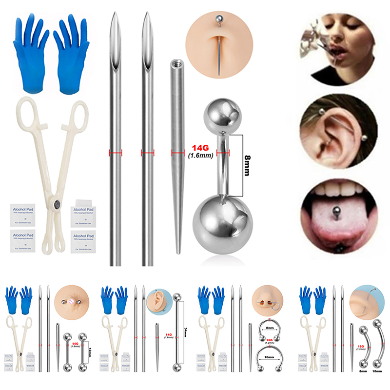 Body Piercing Kit Surgical Ste - Jewelry Making Needle Nose Pliers review and price